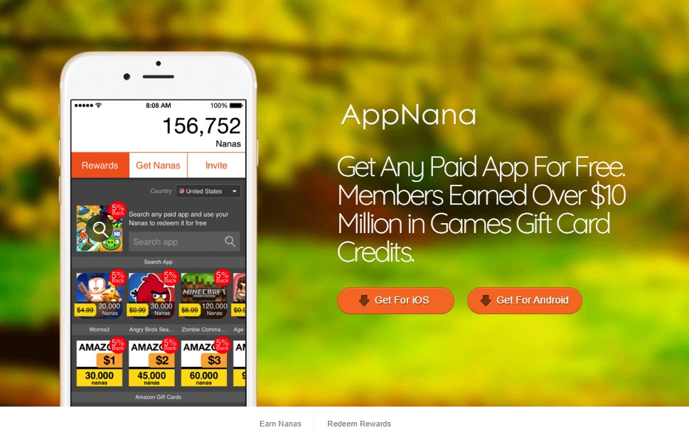 AppNana homepage preview