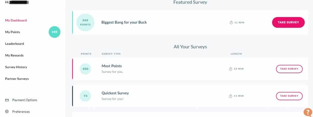 Branded Surveys various offers preview