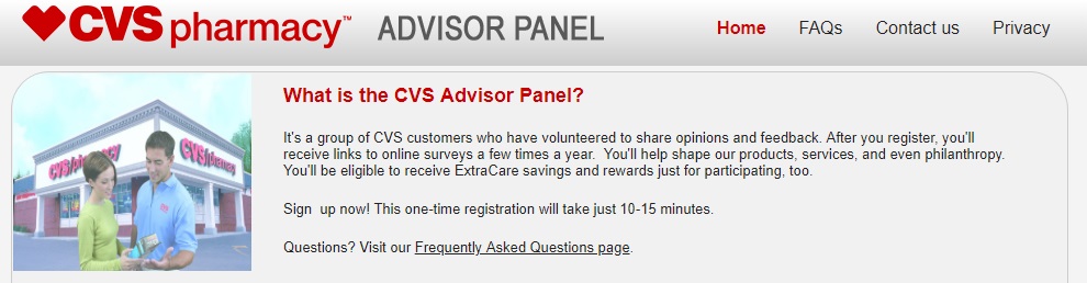 CVS Advisor Panel homepage preview