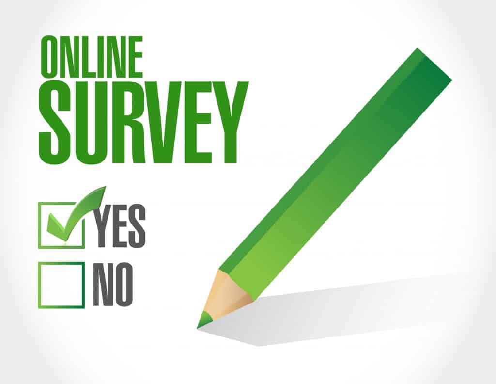 pencil over online survey checkboxes