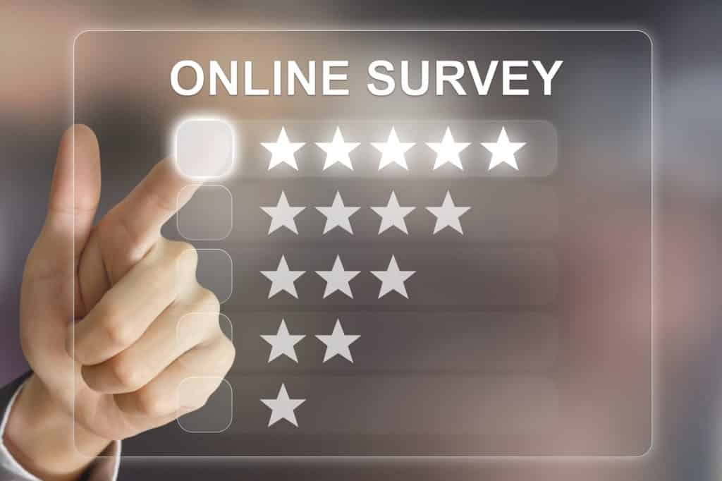 positive online panel review with 5 stars