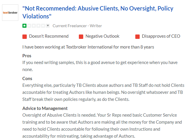 bad clients textbroker review