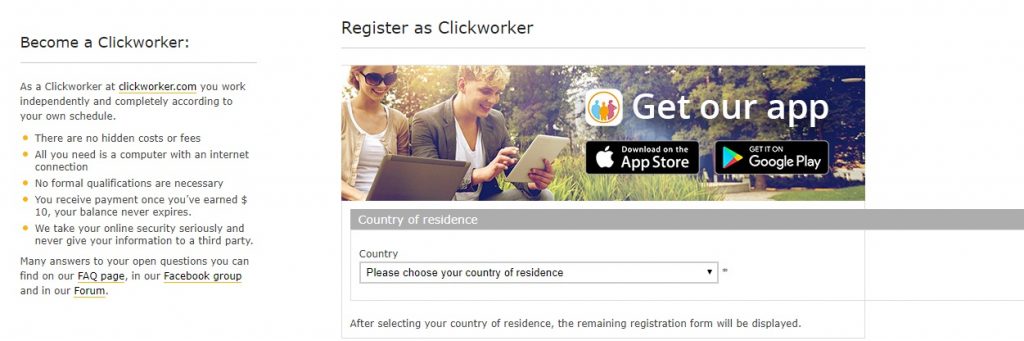 become a Clickworker layout page