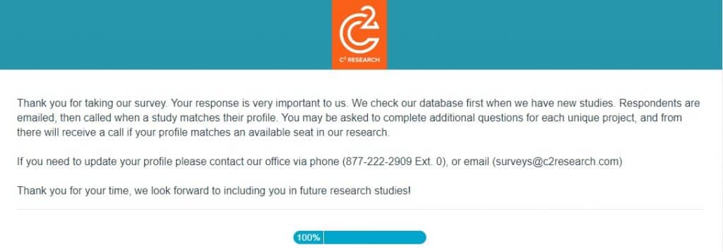 c2research survey call notification