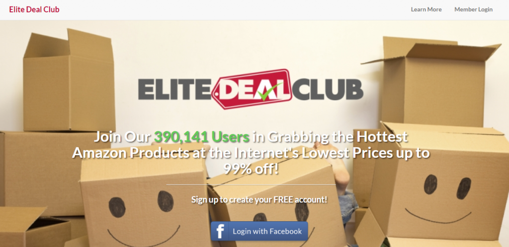 elite deal club homepage preview