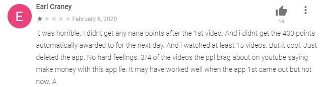 nana bad review 2