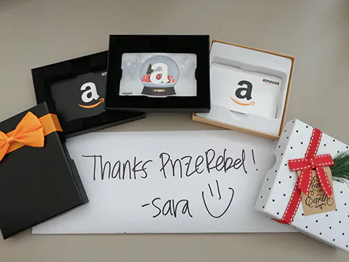 PrizeRebel testimonial by Sara W.